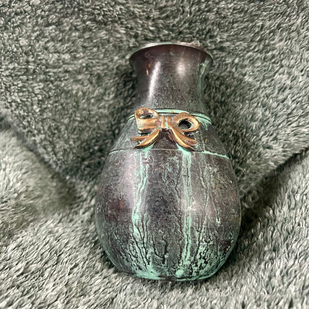 1950's Bronze Patinated Art Deco Vase